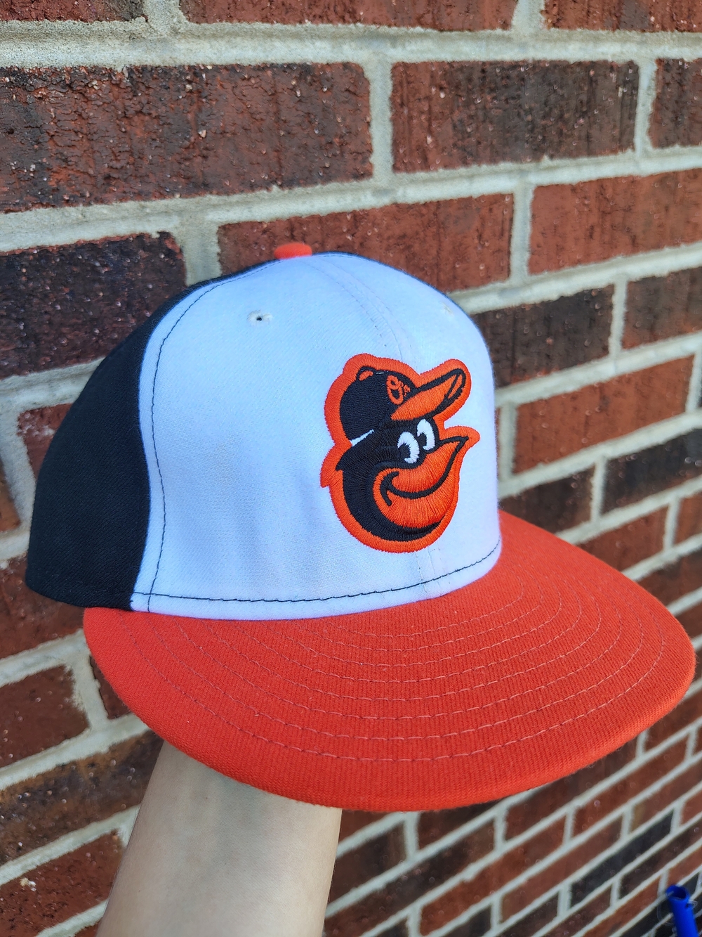 New Era 59FIFTY Baltimore Orioles Fitted Hat 7 1/4 | White Black Orange
